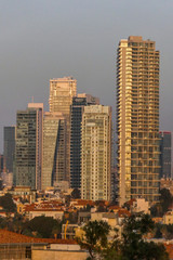 TEL AVIV ISRAEL Downtown Tel Aviv seen from Old Jaffa.