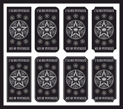 Ace of pentacles Tarot of the symbols black and white