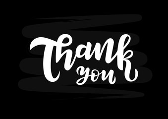 Thank you hand drawn lettering