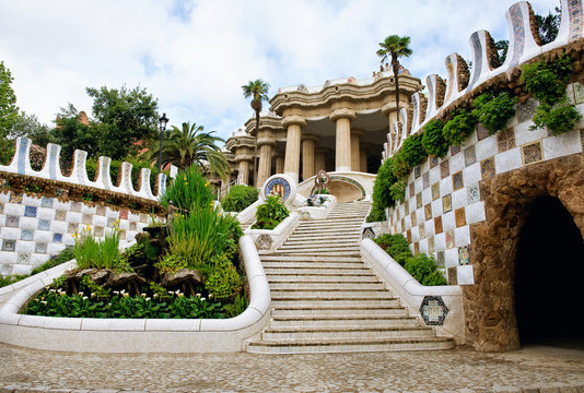 Goule Park in Barcelona. View of the gallery.