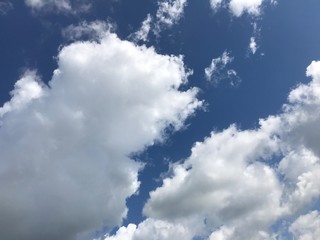 Cloudy sky on a bright day