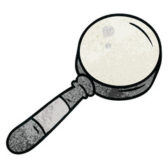 textured cartoon doodle of a magnifying glass