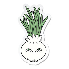 sticker of a cartoon onion