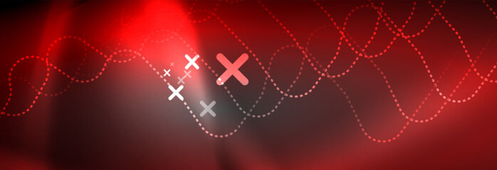 Glowing neon abstract lines, techno futuristic template