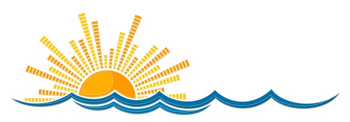 Symbol sun and sea. 