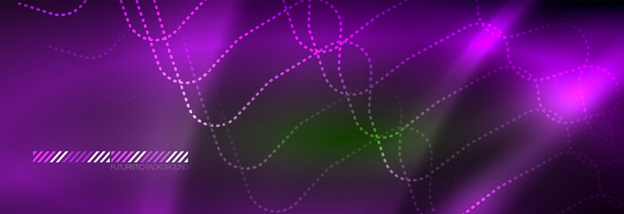 Shiny neon lights background, techno design, modern wallpaper for your project