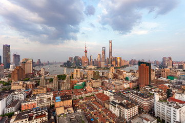 Naklejka premium shanghai city slyline