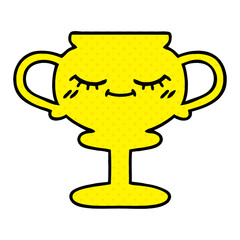 comic book style cartoon trophy