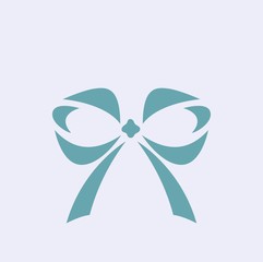 Illustration of bow tie icon on white background