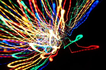 Effect of light in the shape of a flower.