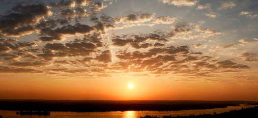 sunset over the sea