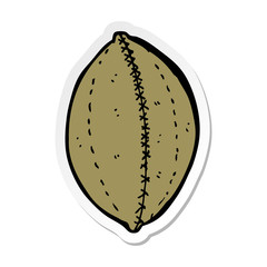 sticker of a cartoon old leather football