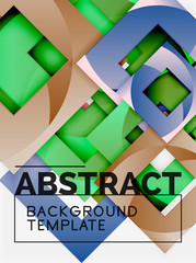 Background abstract squares, geometric minimal template