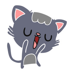 cartoon of cute kawaii cat