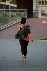 Girl in fitness clothes