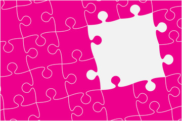 Vector jigsaw pieces puzzle of background, banner.