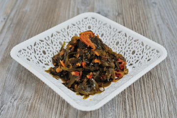 Salad of pickled sea kale