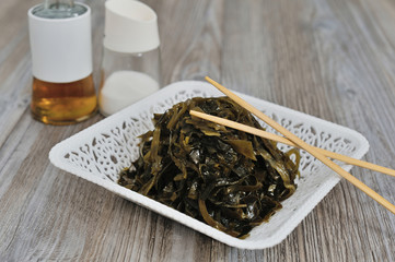 Salad of pickled sea kale