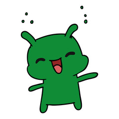 cartoon kawaii cute happy alien