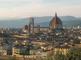 duomo in florence from piazzale michelangelo in italy