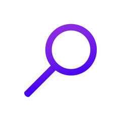 Web icon Magnifier. Purple gradient. Search sign.