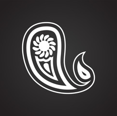 Buta icon on black background for graphic and web design. Simple vector sign. Internet concept symbol for website button or mobile app.