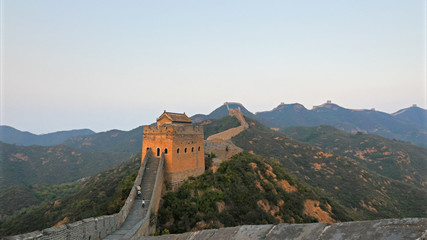 Fototapeta na wymiar sunset shot of the great wall of China