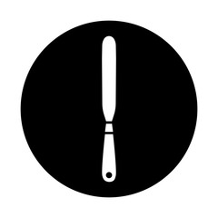Knife vector round icon. Vector logo design.