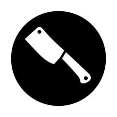 Knife vector round icon. Vector logo design.