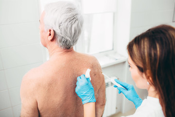 procedure removing mole to radio wave electrocoagulation method