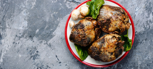 Roast pork heart