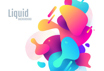 Plastic colorful shapes. Liquid, flow, fluid design. Modern background. Trendy. Abstract. Vector illustration eps 10