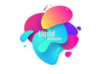 Plastic colorful shapes. Liquid, flow, fluid design. Modern background. Trendy. Abstract. Vector illustration eps 10