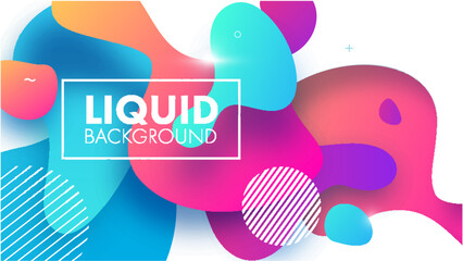 Horizontal plastic colorful shapes. Paper layers. Liquid, flow, fluid design. Modern background. Trendy. Abstract. Vector illustration eps 10