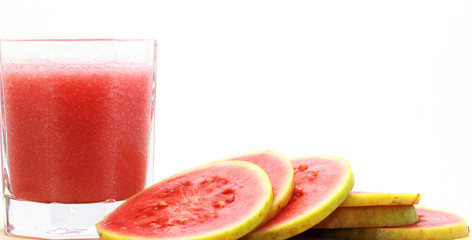 Fototapeta na wymiar fresh guava juice photoshoot