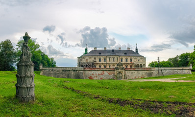 Fototapeta na wymiar South part of the Pidhirtsi castle of 17th century, Ukraine