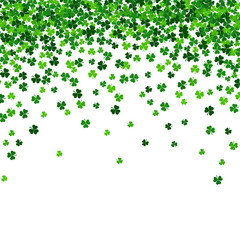 vector illustration with green shamrocks on white background - 252794441