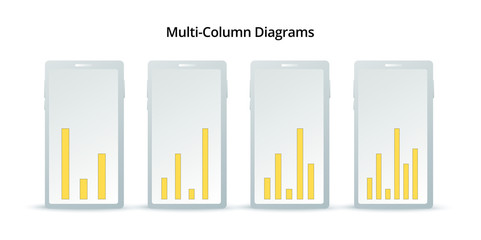 Business column chart infographics with editable segments. Corporate infograph elements. Company presentation slide template. Modern vector info graphic layout design.