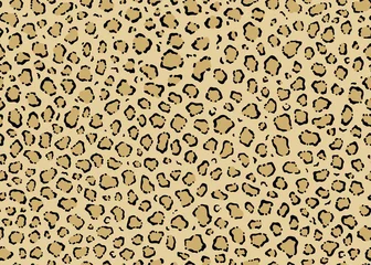 Fototapete Schwarz und Gold Nahtloses Leopardenmusterdesign, Vektorillustrationshintergrund. Pelztierhaut-Designillustration für Web-, Mode-, Textil-, Druck- und Oberflächendesign