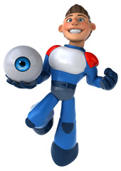 Super modern superhero - 3D Illustration