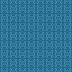 Decorative Geometric Ornament. Seamless Pattern. Vector Illustration. Tribal Ethnic Arabic, Indian, Motif. For Interior Design, Wallpaper. Blue color