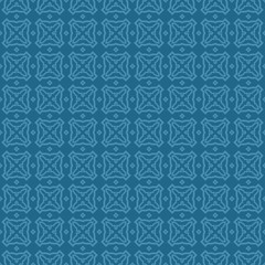 Decorative Geometric Ornament. Seamless Pattern. Vector Illustration. Tribal Ethnic Arabic, Indian, Motif. For Interior Design, Wallpaper. Blue color