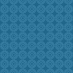 Obraz na płótnie Canvas Decorative Geometric Ornament. Seamless Pattern. Vector Illustration. Tribal Ethnic Arabic, Indian, Motif. For Interior Design, Wallpaper. Blue color