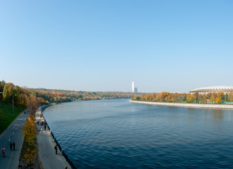 View on the Moskva river from one of the bridges