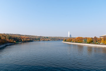 View on the Moskva river from one of the bridges