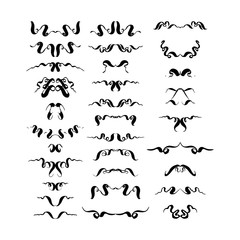 set of calligraphic design elements