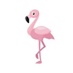 Pink flamingo icon