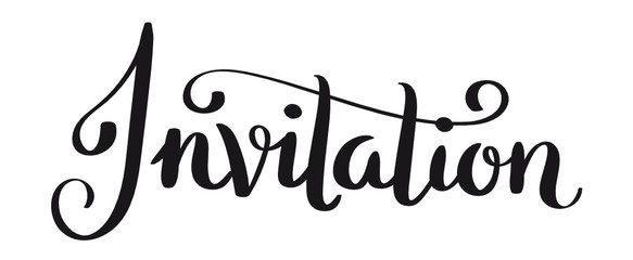 INVITATION brush calligraphy banner