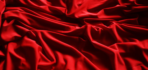 folds on red fabric