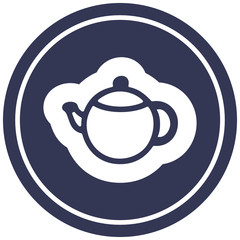 Obraz premium tea pot circular icon